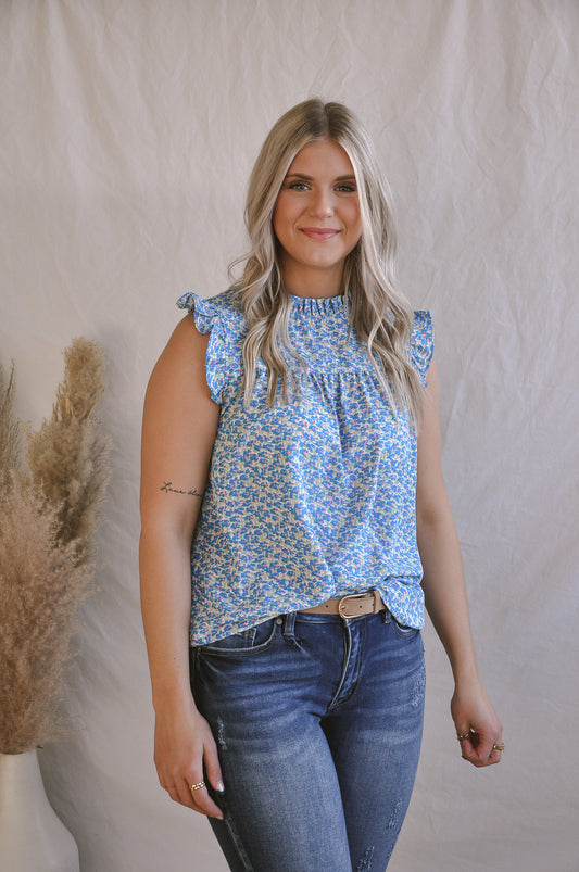 Mixed Floral Ruffle Top | JQ Clothing Co.