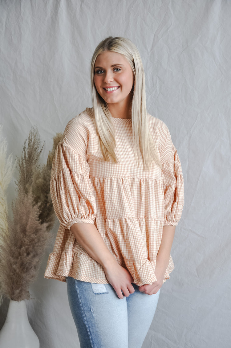 Totally Tiered Plaid Top | JQ Clothing Co.