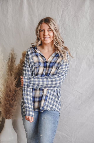 Multi-Plaid Destroyed Hem Flannel | JQ Clothing Co.