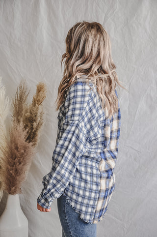 Multi-Plaid Destroyed Hem Flannel | JQ Clothing Co.