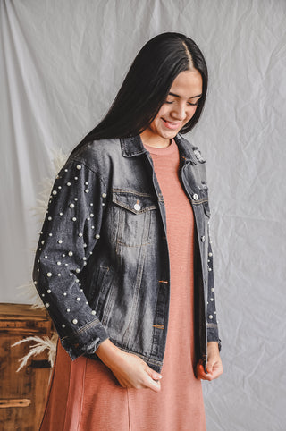 Pretty As A Pearl Denim Jacket | JQ Clothing Co.