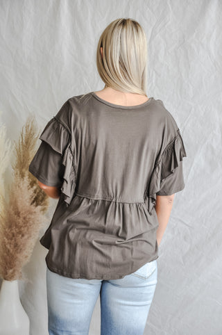 Raw Edge Sleeve Top | JQ Clothing Co.