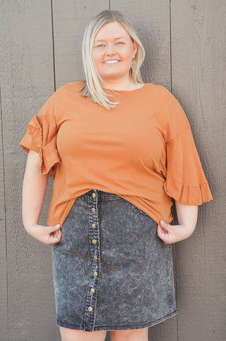 Caramel Dreams Curvy Blouse | JQ Clothing Co.