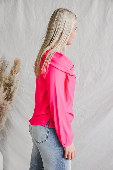 Colorful Cowled Neck Top | JQ Clothing Co.