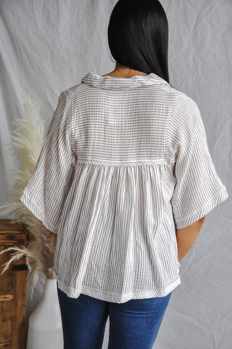 Short Sleeve Striped Top | JQ Clothing Co.