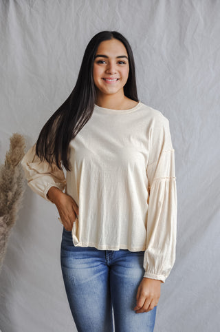 Cute Cream Natural Top | JQ Clothing Co.