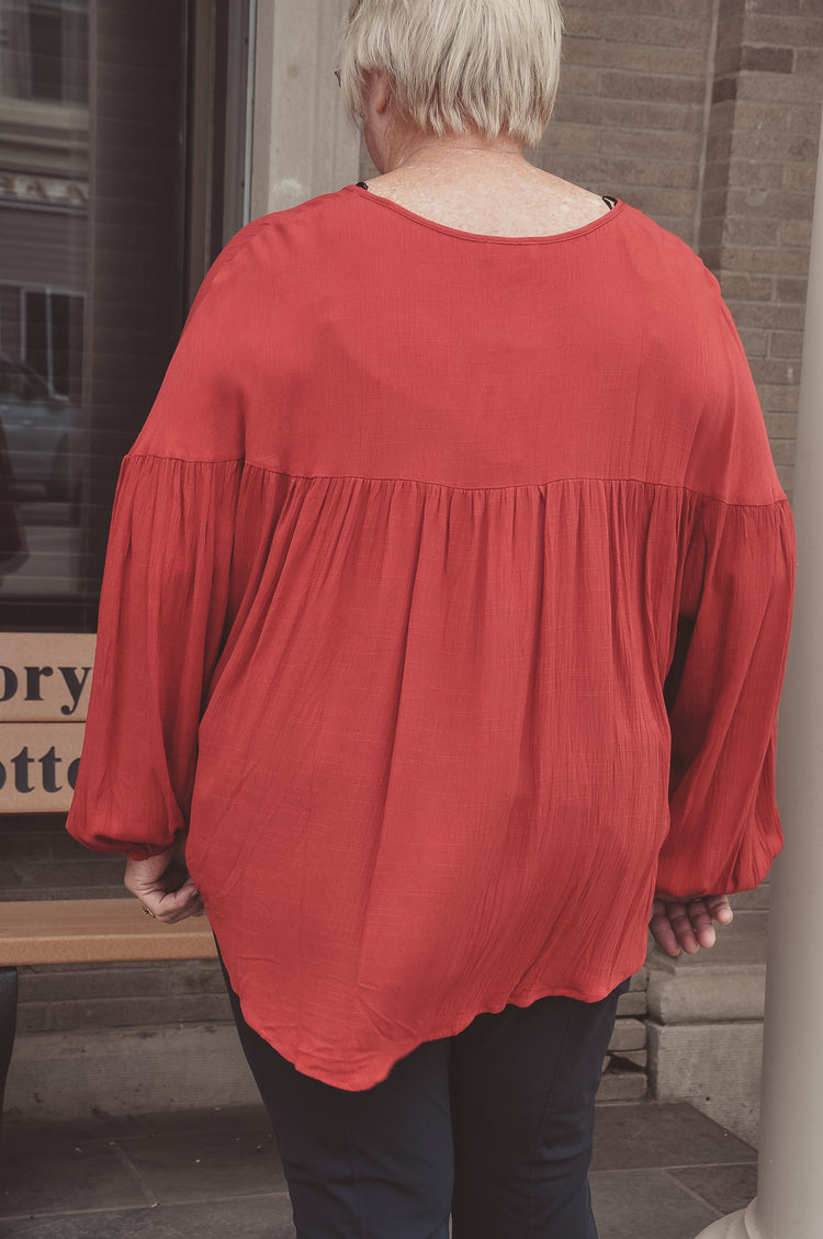 Surely Shirred Curvy Top | JQ Clothing Co.