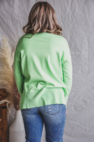 Lovely Lime Cozy Basic Sweater | JQ Clothing Co.