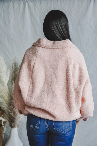 Pink Me Up Sherpa Oversized Jacket | JQ Clothing Co.