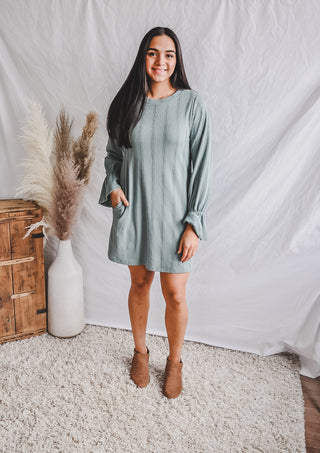 Bell Sleeve Wrist Detail Dress | JQ Clothing Co.