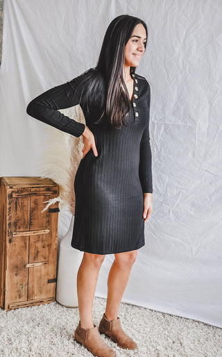 Cool Weather Classic Ribbed Knit Dress | JQ Clothing Co.