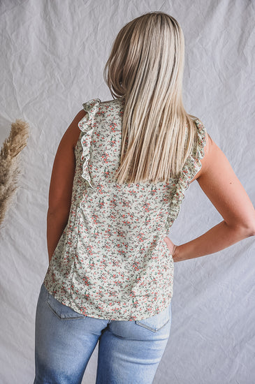 Mint Chip Floral Top | JQ Clothing Co.