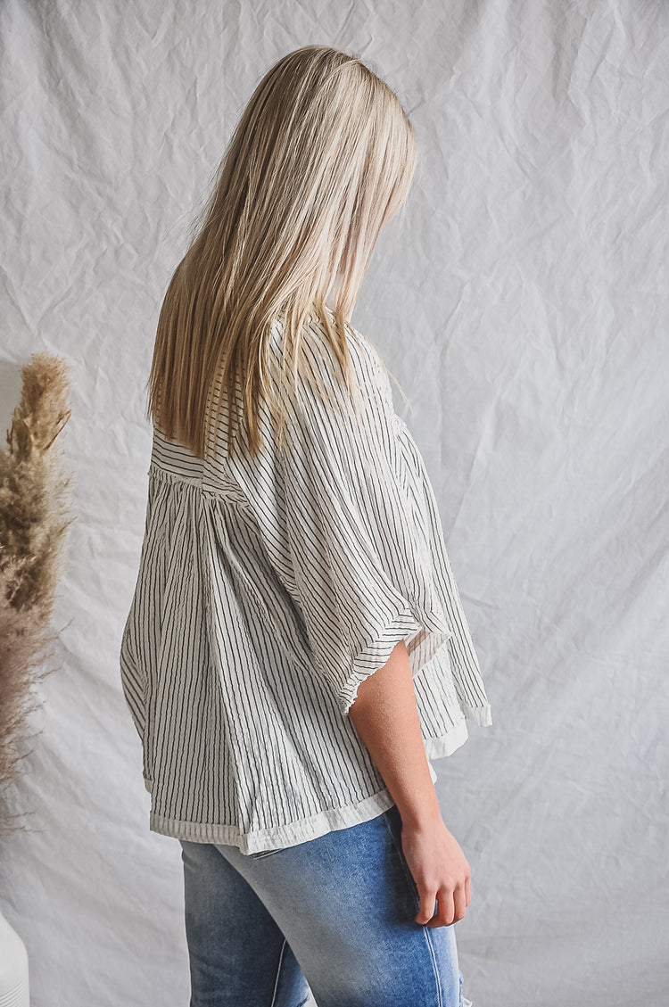 Short Sleeve Striped Top | JQ Clothing Co.