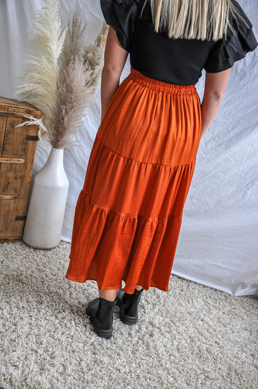 Silky Smooth Satin Midi Skirt | JQ Clothing Co.