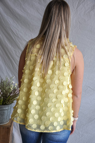 Dotted Textured Sleeveless Top