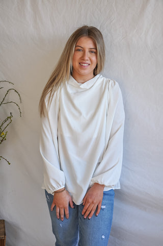 Drag Me Down Cowl Neck Blouse | JQ Clothing Co.