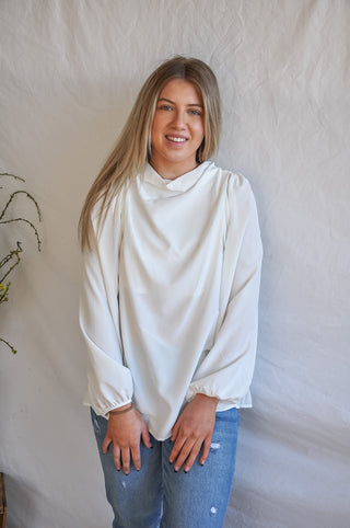 Drag Me Down Cowl Neck Blouse | JQ Clothing Co.