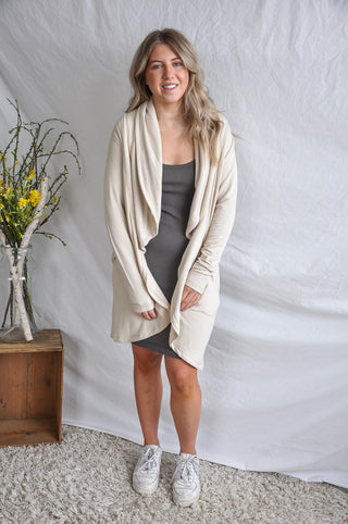 Drapey Front Fleece Cardigan | JQ Clothing Co.