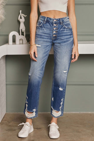 Kancan Eugenie High Rise Straight Jean | JQ Clothing Co.