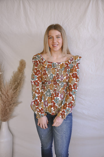Fall Florals Long Sleeve Top | JQ Clothing Co.