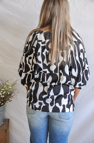 Fantastically Funky Black and White Top