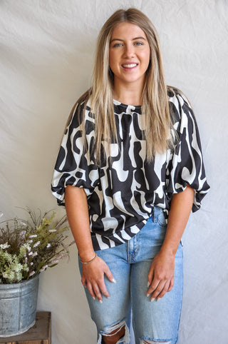 Fantastically Funky Black and White Top