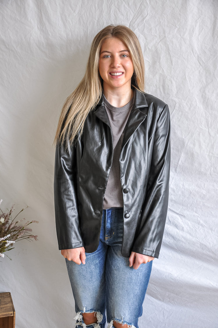 Fifth Avenue Leather Blazer | JQ Clothing Co.
