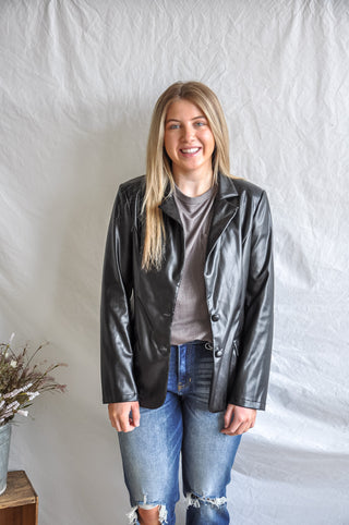 Fifth Avenue Leather Blazer | JQ Clothing Co.