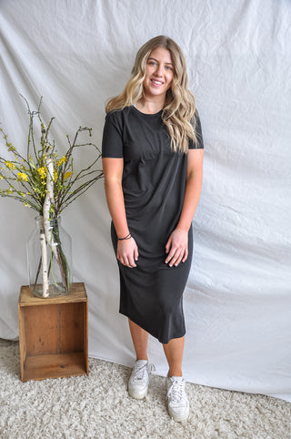 Flowy Knit Basic T-Shirt Dress | JQ Clothing Co.