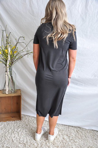 Flowy Knit Basic T-Shirt Dress | JQ Clothing Co.