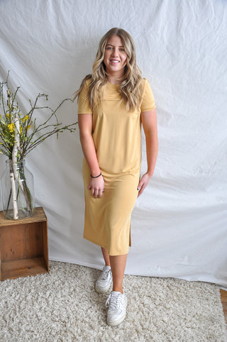 Flowy Knit Basic T-Shirt Dress | JQ Clothing Co.