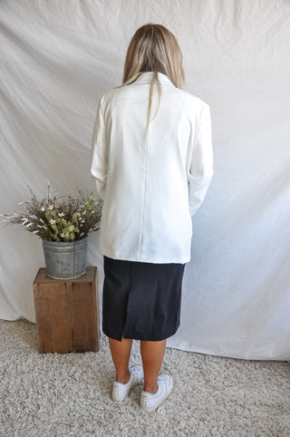 Hard Worker White Classic Blazer