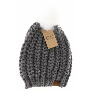 Chenille Knit Pom Beanie | JQ Clothing Co.