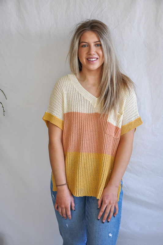 Horizontal Colorblock Knit Top | JQ Clothing Co.