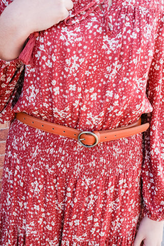 Skinny Ring Buckle Belt (Camel) | JQ Clothing Co.