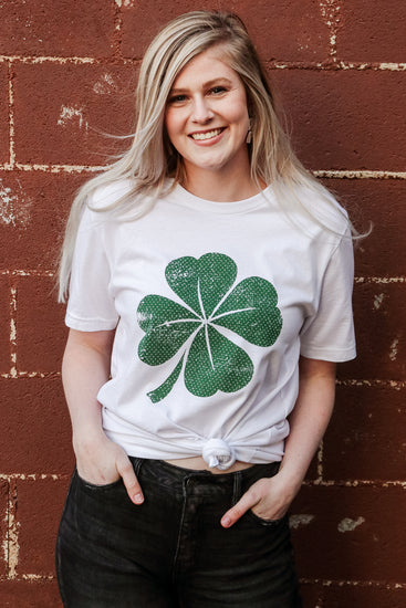 Lucky Green Clover Graphic Tee | JQ Clothing Co.