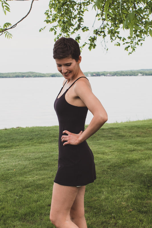 The Everyday Black Strappy Active Dress | JQ Clothing Co.