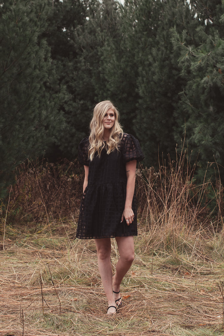 On The Grid Black Dress | JQ Clothing Co.