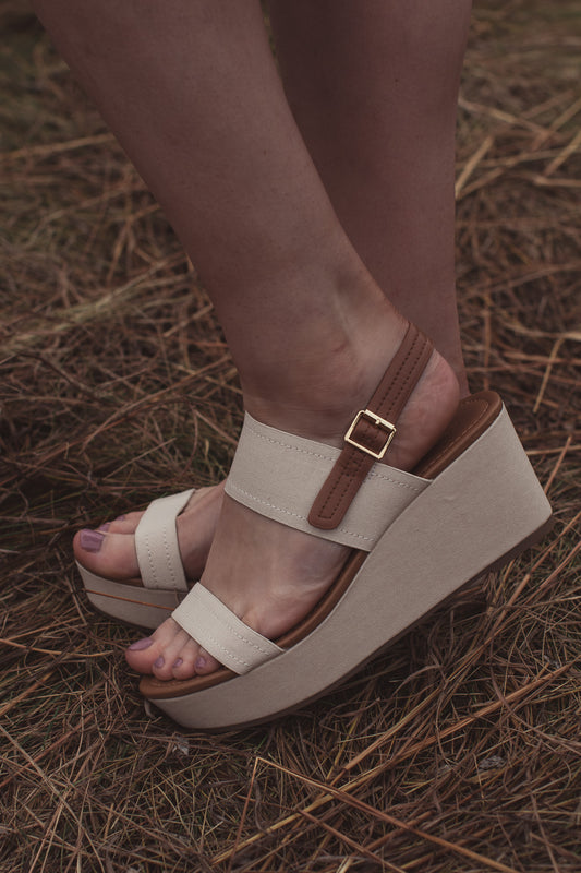 Ina Linen Band Wedge | JQ Clothing Co.
