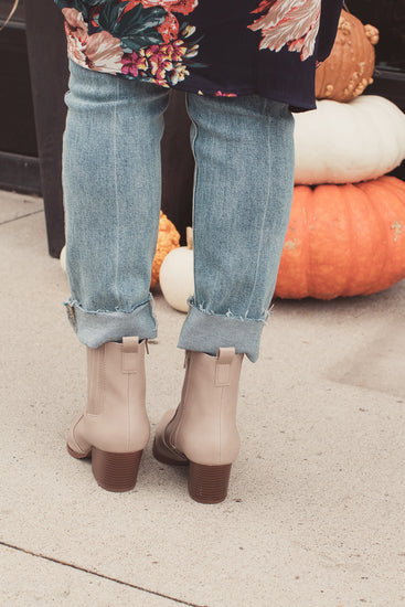 Kelsea Taupe Bootie | JQ Clothing Co.