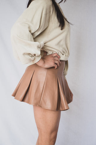 Oh Please Pleather Pleated Skort | JQ Clothing Co.