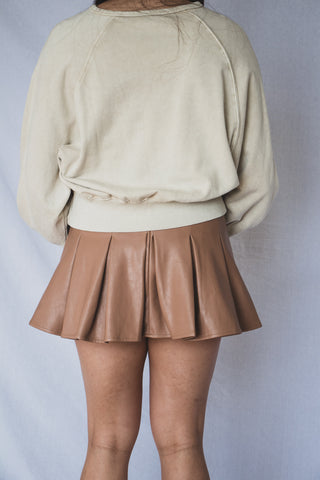 Oh Please Pleather Pleated Skort | JQ Clothing Co.