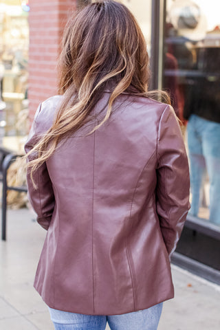 Plum-Tastic Leather Blazer | JQ Clothing Co.