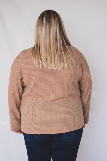 Terrific in Taupe Curvy Top | JQ Clothing Co.