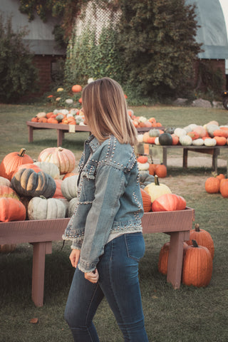 Chunky Stud Denim Jacket | JQ Clothing Co.