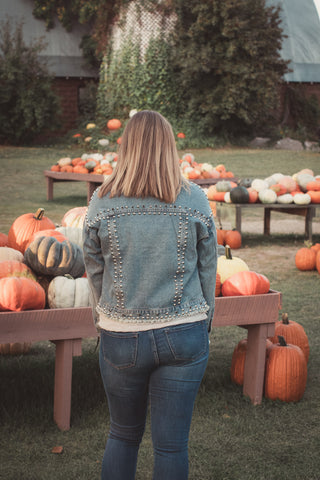 Chunky Stud Denim Jacket | JQ Clothing Co.