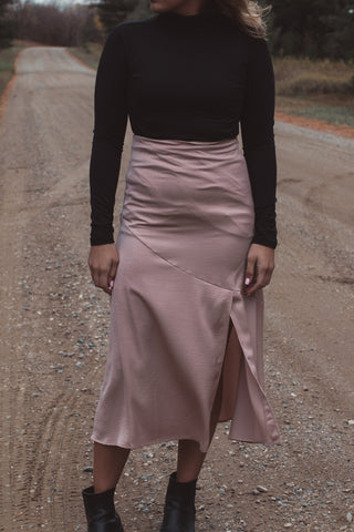 Satin Staple Midi Skirt | JQ Clothing Co.