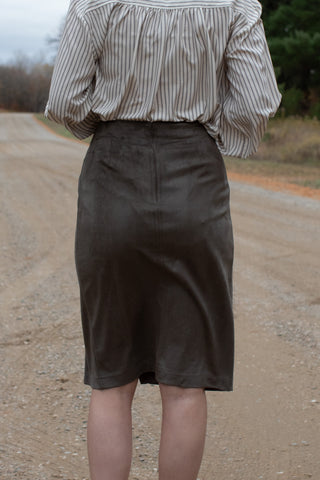 Suede Pleated Skirt | JQ Clothing Co.