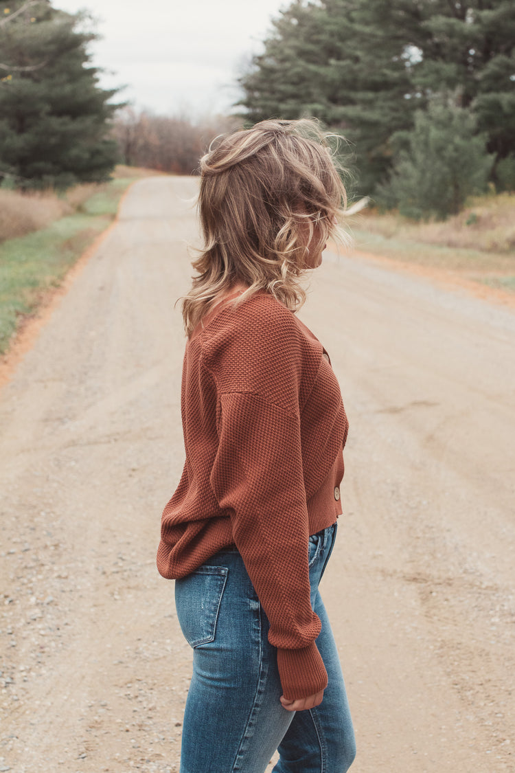 Red Clay Knit Sweater | JQ Clothing Co.