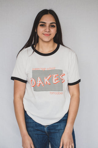 Oakes High School Ringer Tee | JQ Clothing Co.